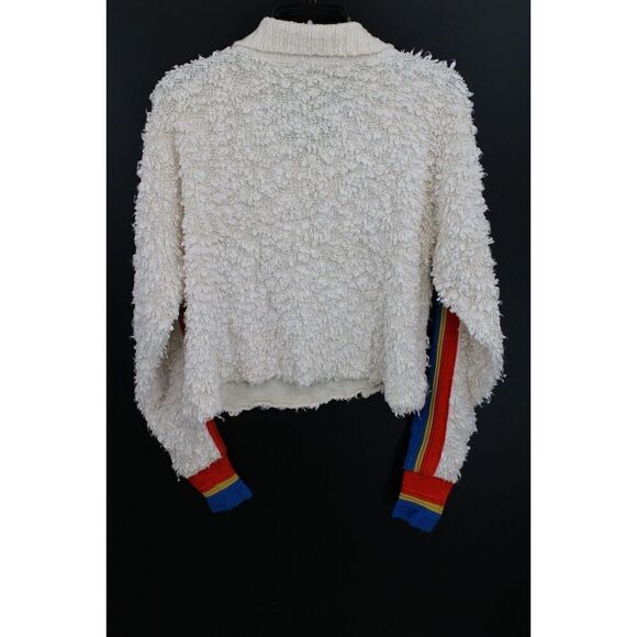 Free People Marshmallow Stripe Sweater In Cream Size: Small - Picture 4 of 6